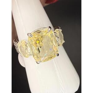 Bomb Party Lemon CZ Cant live without You Ring Size 7